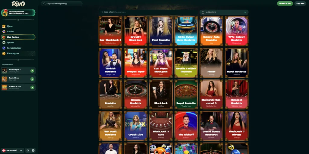 Live casino Rivo