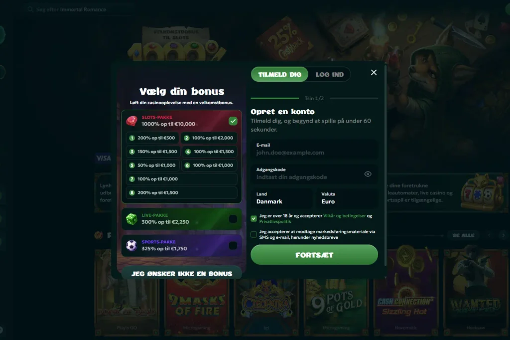 registrering hos Rivo Casino